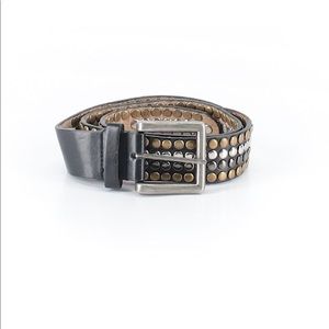 Studded leather belt